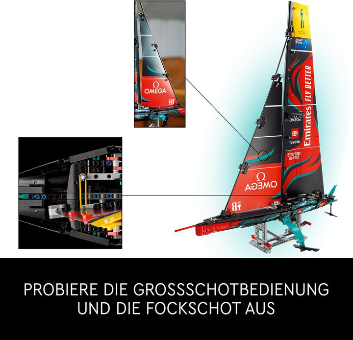 LEGO Technic Emirates Team New Zealand AC75 Rennjacht, Bauset mit Segelboot für Erwachsene, Geschenk