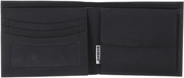 Oxmox New Cryptan Geldbörse 12 cm Footsteps (Schwarz), Footsteps (Schwarz)