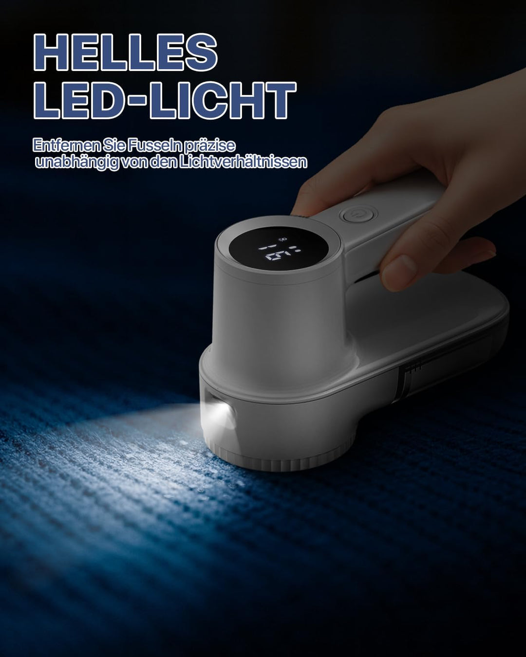 Fusselrasierer Elektrisch, Homtronics Fusselrasierer mit LED-Licht, USB Aufladung, 3 Einstellbaren,