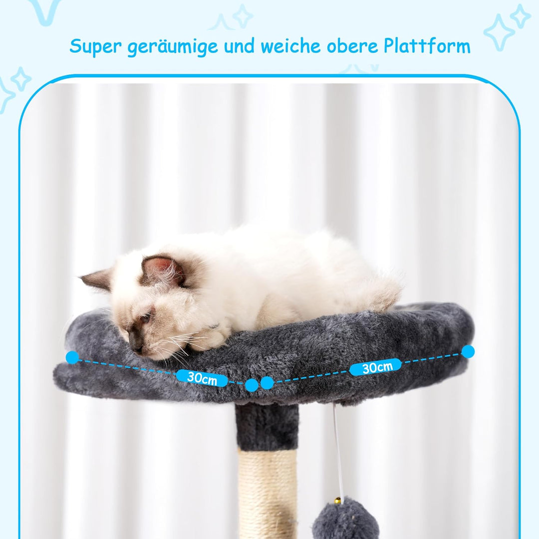 Hey-brother Kratzbaum, 108cm Indoor Katzenbaum, mehrstöckiger Katzenkratzbaum für Kätzchen, mit Krat
