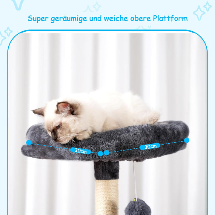 Hey-brother Kratzbaum, 108cm Indoor Katzenbaum, mehrstöckiger Katzenkratzbaum für Kätzchen, mit Krat