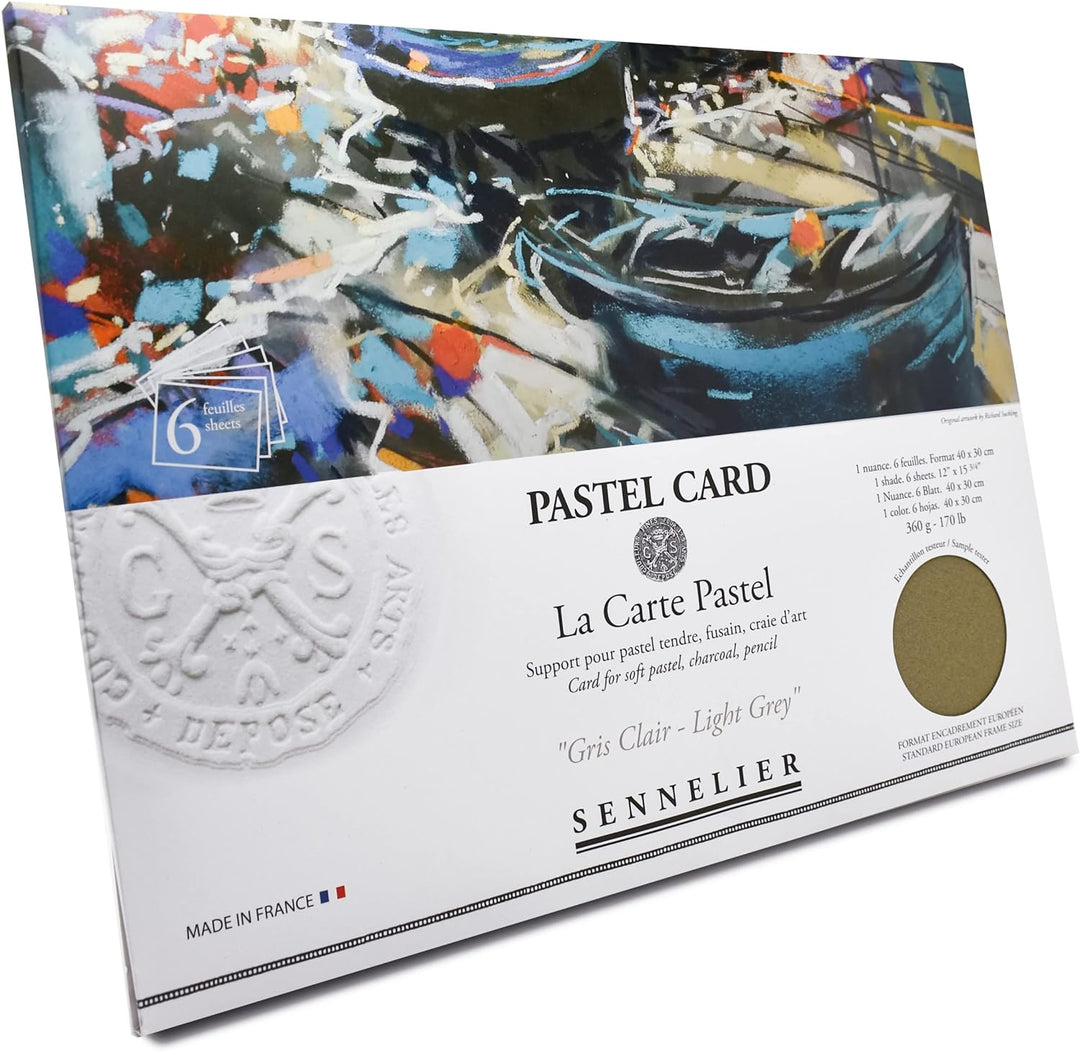 SENNELIER La Carte Pochette, Pastell-Karte, 40 x 27,9 cm, einfarbig, Hellgrau Einfarbiges Hellgrau,