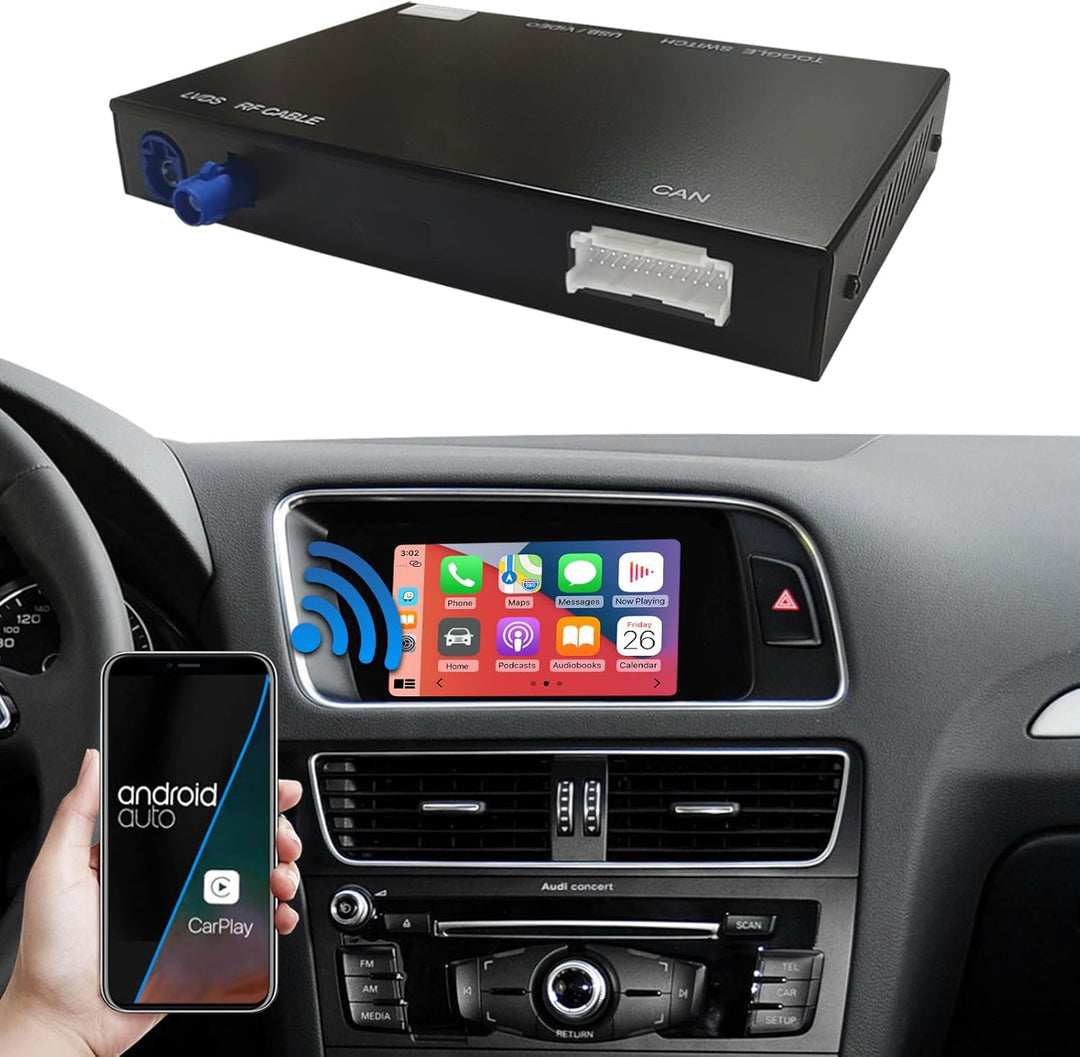 Road Top Retrofit Kit Decoder mit drahtlosem Apple CarPlay Android Auto Interface für Audi S4 S5 A4