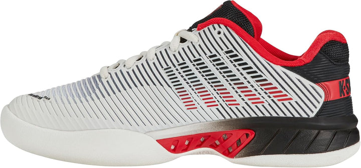 K-Swiss Herren Hypercourt Express 2 Carpet Tennis Shoe, Bright White Stretch Limo High Risk Red
