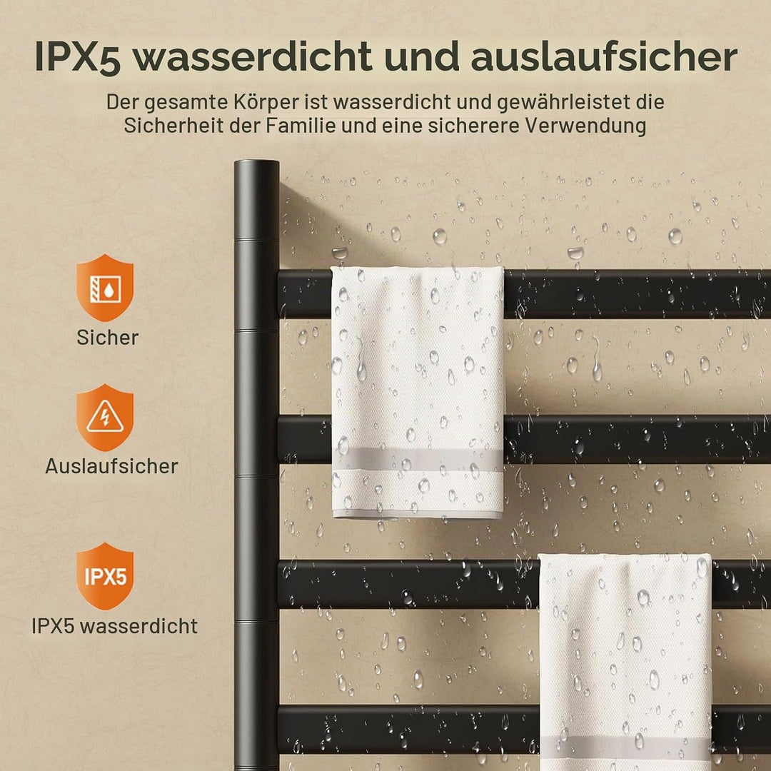 180°Drehung Bad Handtuchtrockner Elektrisch Handtuchheizkörper Elektrisch Handtuchwärmer Elektrisch