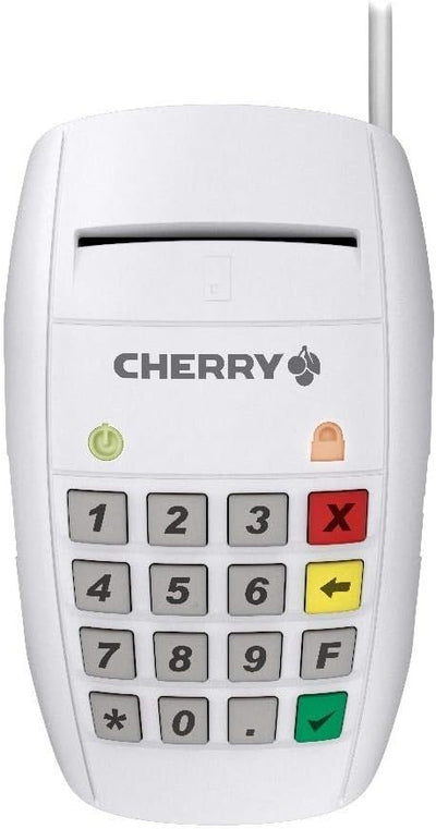 CHERRY ST-2100 Chipkartenleser & SmartTerminal ST-1144UB USB cardreader Pale Grey Bundle mit USB car