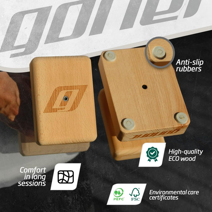 Canes BASIC Balance-Blöcke aus Buchenholz (14 cm Höhe) mit rutschfesten Füssen, Handstandblocks Fall