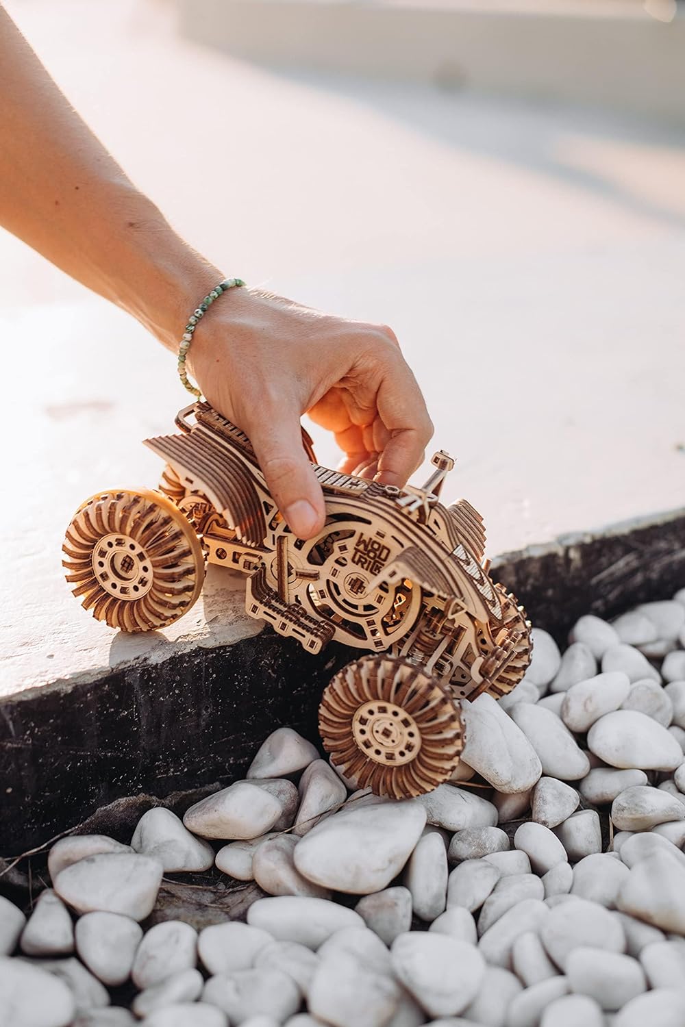 Wood Trick Quad Bike 3D Holzpuzzles zum Bauen für Erwachsene und Kinder – Fährt bis zu 30 Fuss – Hol