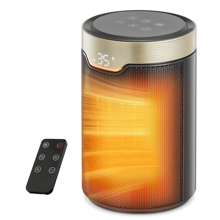 Heizlüfter Energiesparend, 1500W PTC Keramik Elektrischer Heizlüfter mit Thermostat, ECO-Modus, Leis