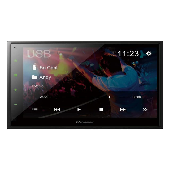 Pioneer DMH-A340DAB 2-DIN-Multimedia Player, Kurze Einbautiefe, 6,8-Zoll ClearType-Touchscreen, Smar