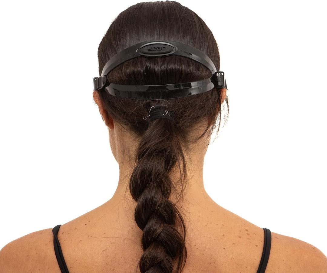 Seac Icona, rahmenlose Einglas-Tauchmaske, 100% Made in Italy Schwarz, Schwarz