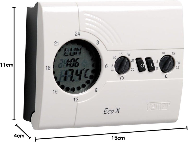 VEMER VN161600 ECO.X-D Digital Heizungsthermostat, Raumthermostat mit Tagesprogrammierung, Stromvers