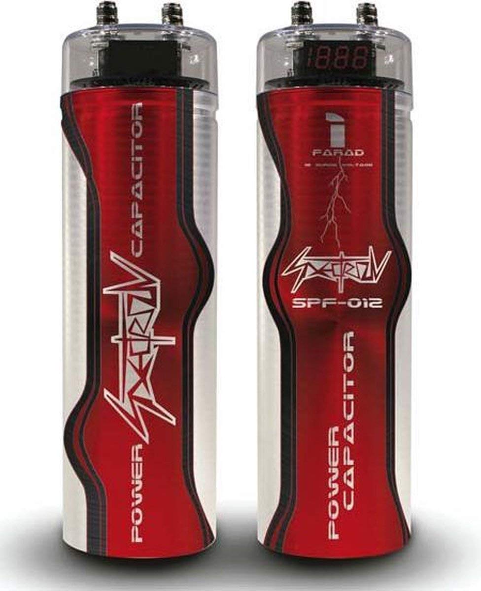 SPECTRON SPF-01Z: Leistungs Kondensator, 1 Farad Kapazität, Power Cap fürs Auto, Qualitäts-Elko mit
