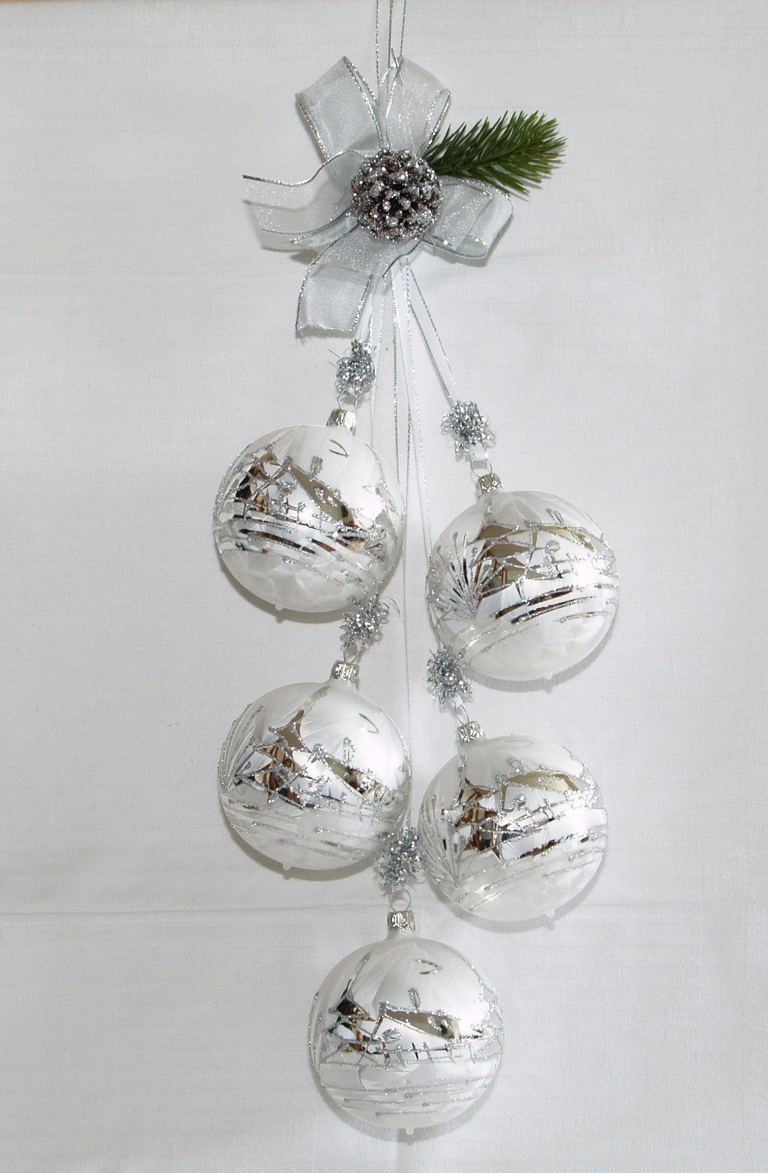 Jingle Bells Lauscha Adventsgehänge Winterzauber 8cm Kugel