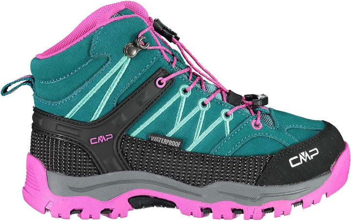 CMP Unisex Kinder Kids Rigel Mid Shoe Wp Trekking Wanderschuhe, Lake Pink Fluo, 35 EU