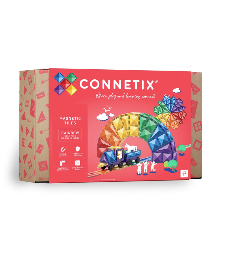 Connetix Magnetische Fliesen Regenbogen Megapackung, 212 Stück