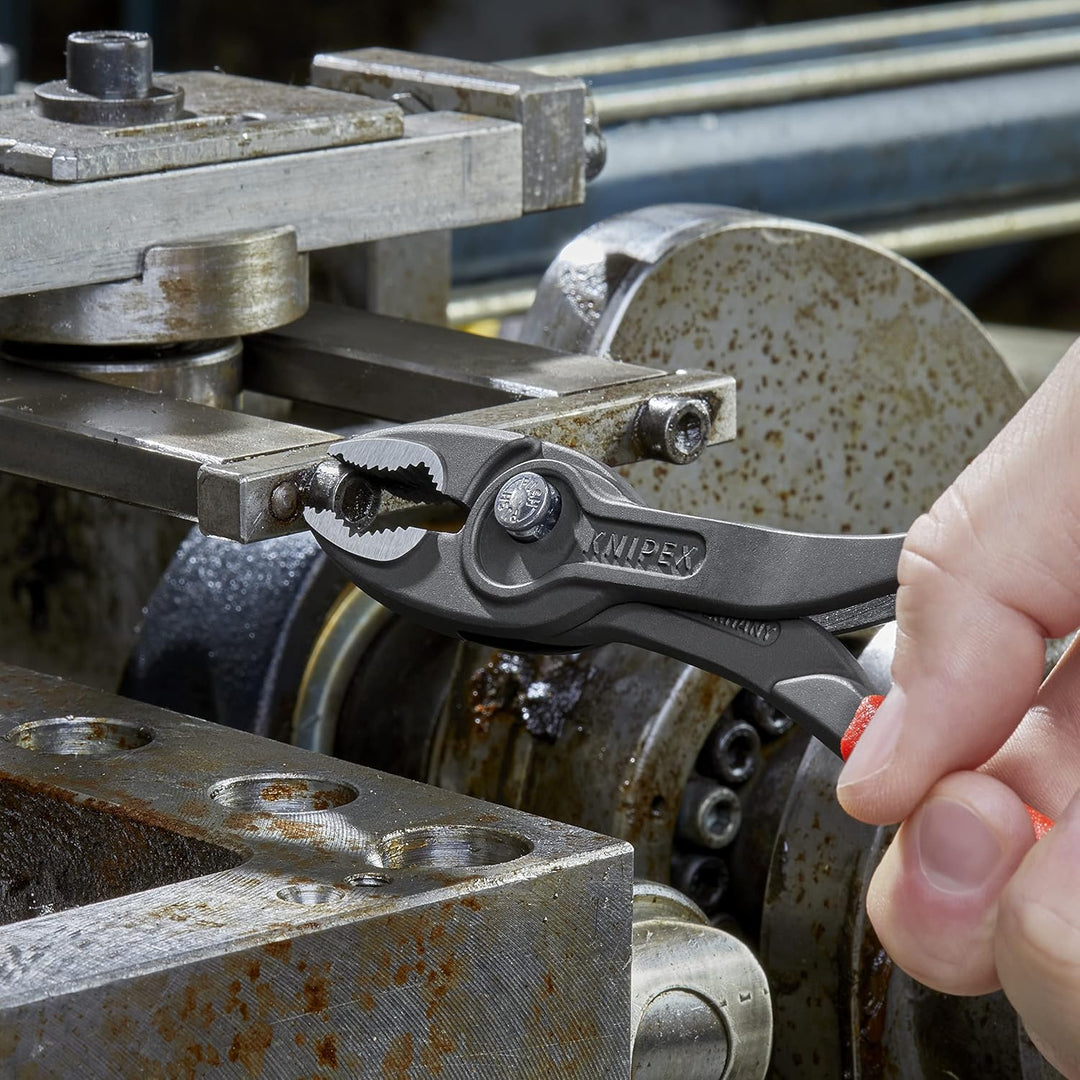 KNIPEX TwinGrip, Frontgreifzange mit rutschhemmendem Griffen, atramentiert, 200 mm (SB-Karte/Blister