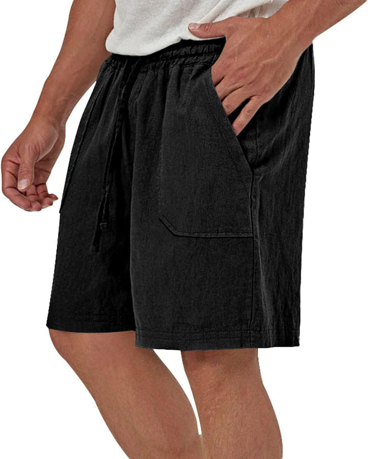 Herren-Leinenwesten-Set Shorts 2024 Mode Strand Hochzeit Anzüge 2 Stück Outfits formelle Weste Set f