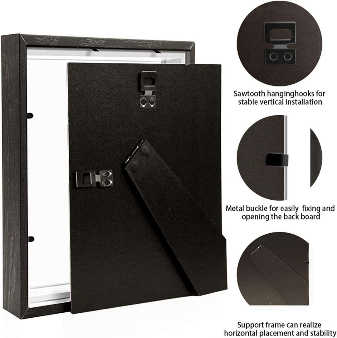 sunmeg 2Pcs 3D Bilderrahmen zum Befüllen 20 x 25cm Bilderrahmen Tief 3D Objektrahmen Hölzern bis 3cm