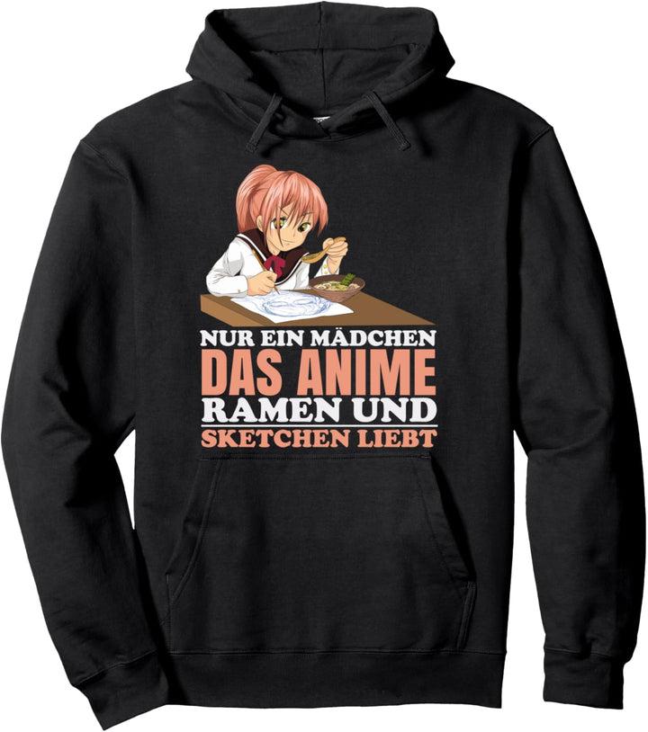 Manga Sketchen Japanische Nudelsuppe Anime Ramen Mädchen Pullover Hoodie