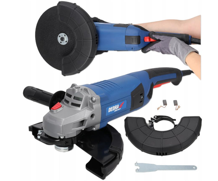 DEDRA Winkelschleifer DED7937 mit Sanftanlaufsystem Ø 230mm, stark 2100W, hohe Geschwindigkeit 6500