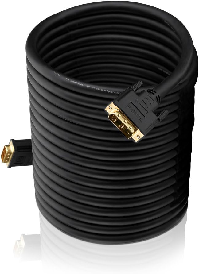 PureInstall PI4000-200 Single Link DVI-Kabel (DVI-D Stecker (18+1) auf DVI-D Stecker (18+1)), 20m, s