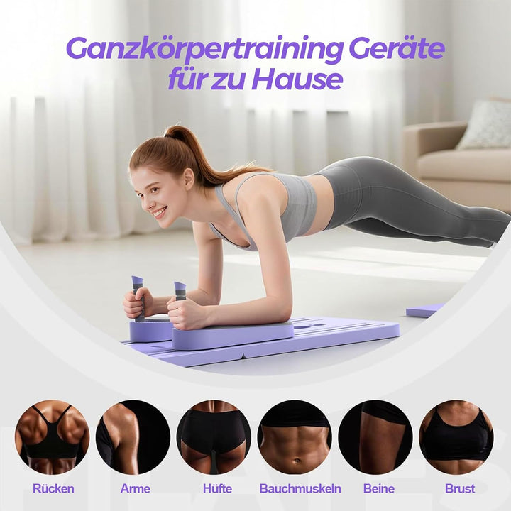 Pilates Board 2026 Upgraded, Multifunktionales Pilates Reformer Set für Zuhause, Faltbare Pilates Re
