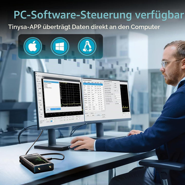 Seesii TinySA Ultra Spektrumanalysator, 2023 Aufgerüsteter Handheld-Frequenzanalysator 4,0&