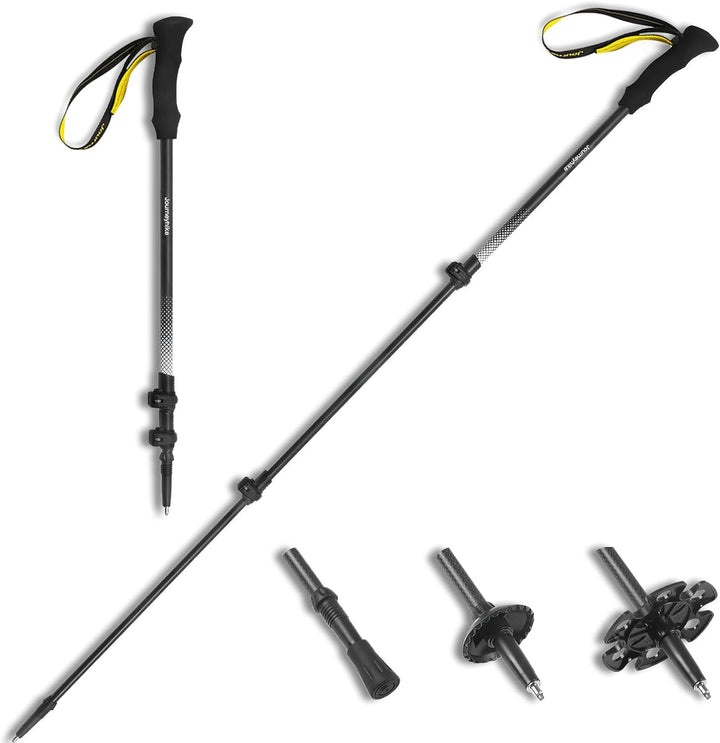 Trekkingstöcke Carbon Ultraleicht 169g – Verstellbare Teleskop Wanderstöcke 63–135cm mit Eva-Griff &