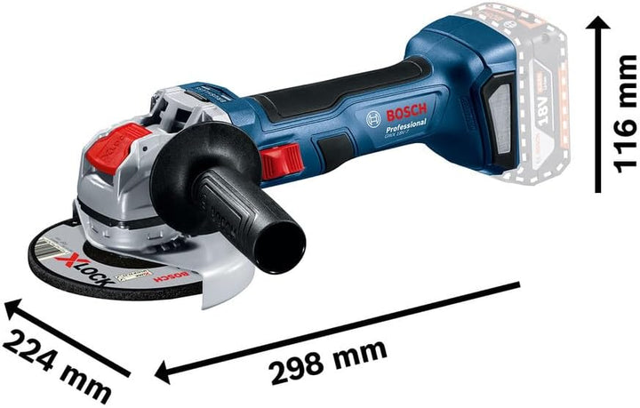 Bosch Professional 18V System Akku Winkelschleifer GWX 18V-7 (mit X-LOCK-Aufnahme, Scheiben- Ø125mm,