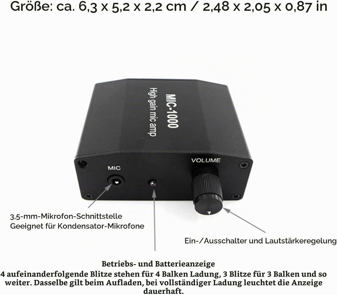 Mikrofonverstärker, Mikrofonverstärker, Tragbares Lautsprechersystem, Mikrofon-Audioverstärker-Zubeh