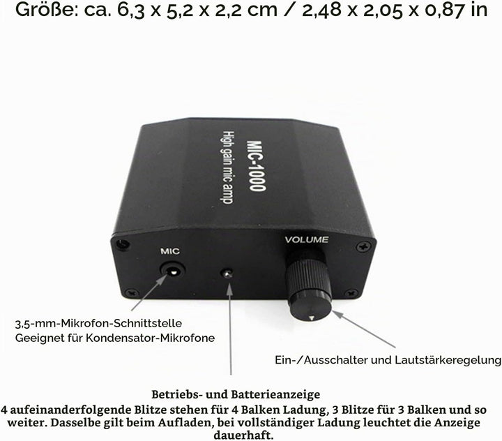 Mikrofonverstärker, Mikrofonverstärker, Tragbares Lautsprechersystem, Mikrofon-Audioverstärker-Zubeh