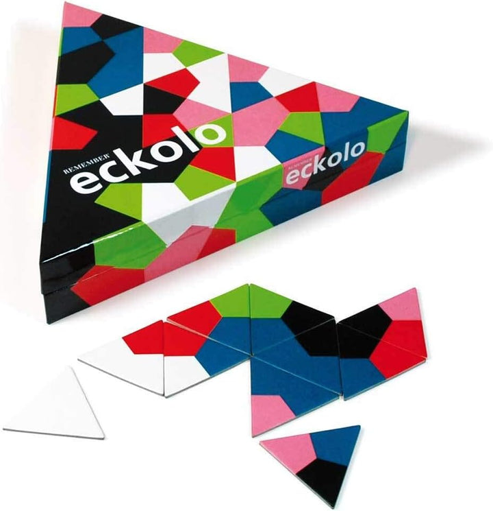 Remember Eckolo – buntes Anlegespiel mit dreieckigen Karten für Erwachsene und Kinder ab 6 Jahren, G