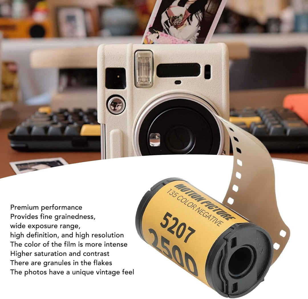Farbfilm für Kameras, Vintage 35-mm-Farbfilm, hohe Auflösung, grosser Belichtungsumfang, 2-Film-Roll