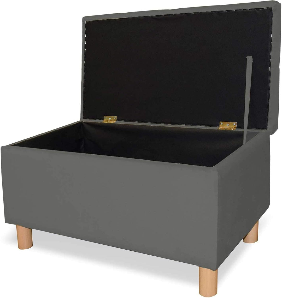 Sitzbank Sitzhocker Sitztruhe mit Stauraum Aufbewahrungsbox (Beige), Beige