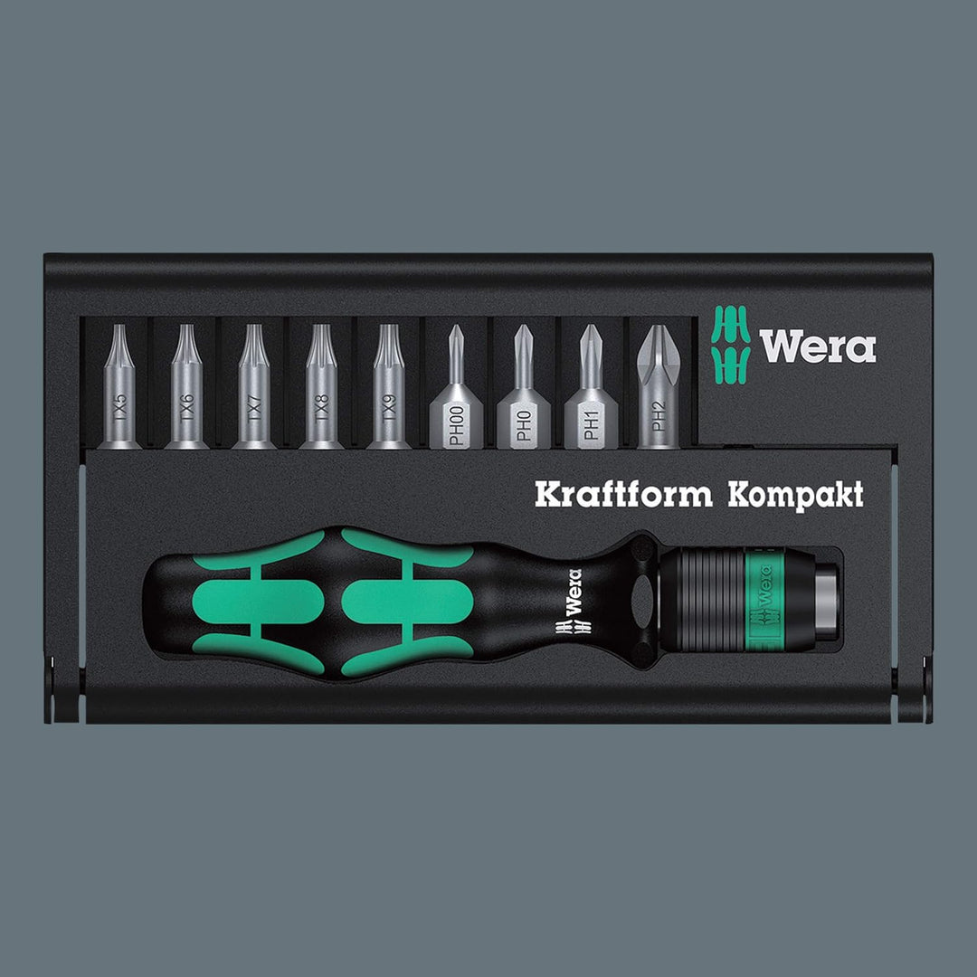 Wera Bit-Sortiment, Kraftform Kompakt 12, 10-teilig, 05135942001