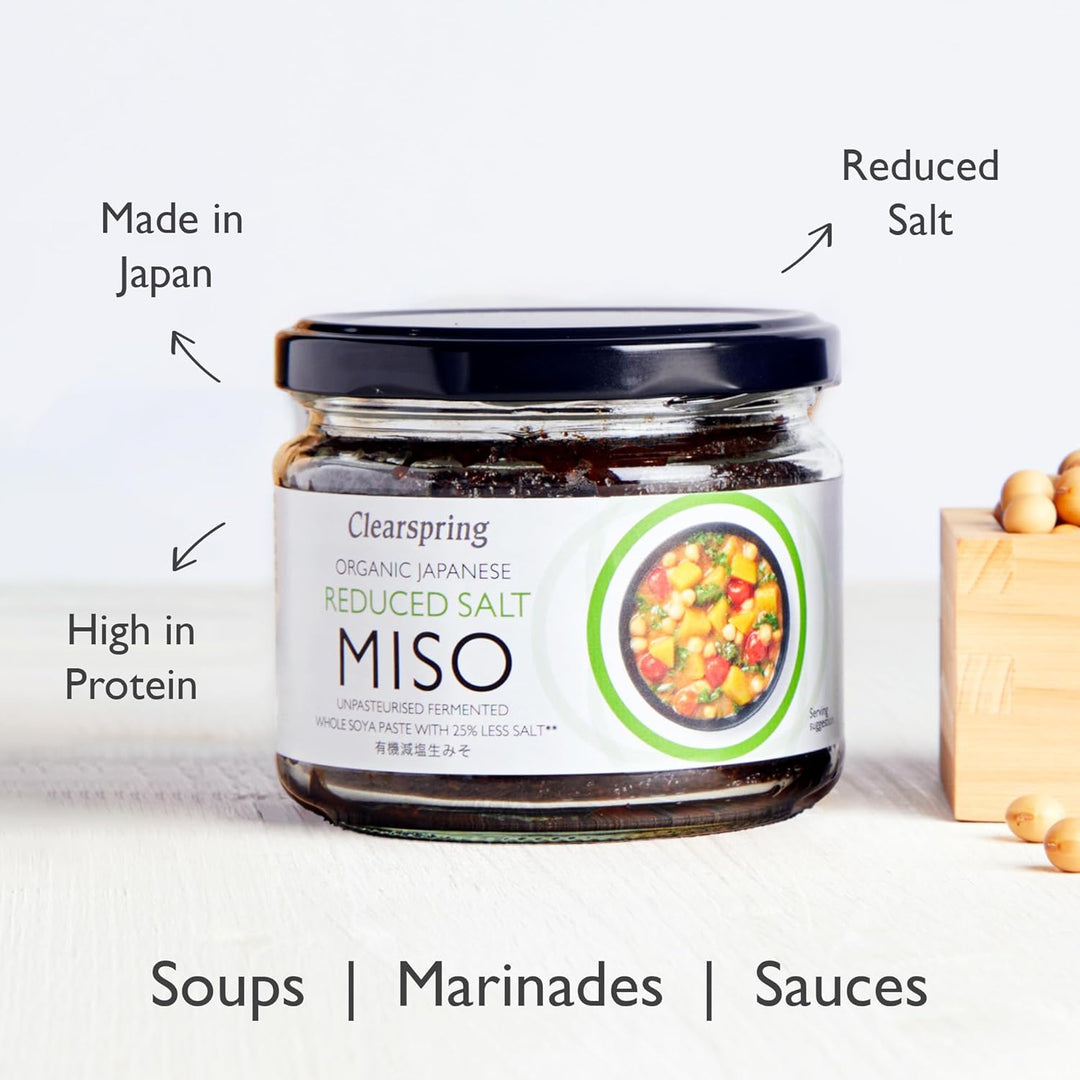 Clearspring Japanisches Bio-Salz, nicht pasteurisiert, Miso-Glas, 270 g