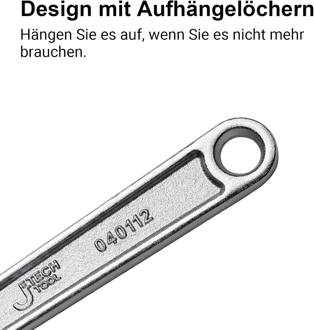 Jetech Verstellbarer Schraubenschlüssel 300 mm （12 Zoll – Profi-Rollgabelschlüssel mit breiter Backe
