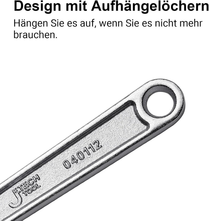 Jetech Verstellbarer Schraubenschlüssel 300 mm （12 Zoll – Profi-Rollgabelschlüssel mit breiter Backe