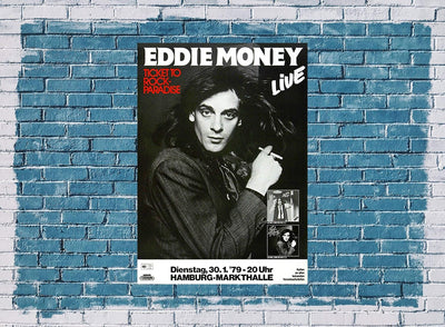 Eddie Money - Ticket to Paradise, Hamburg 1979 » Konzertplakat/Premium Poster | Live Konzert Veranst