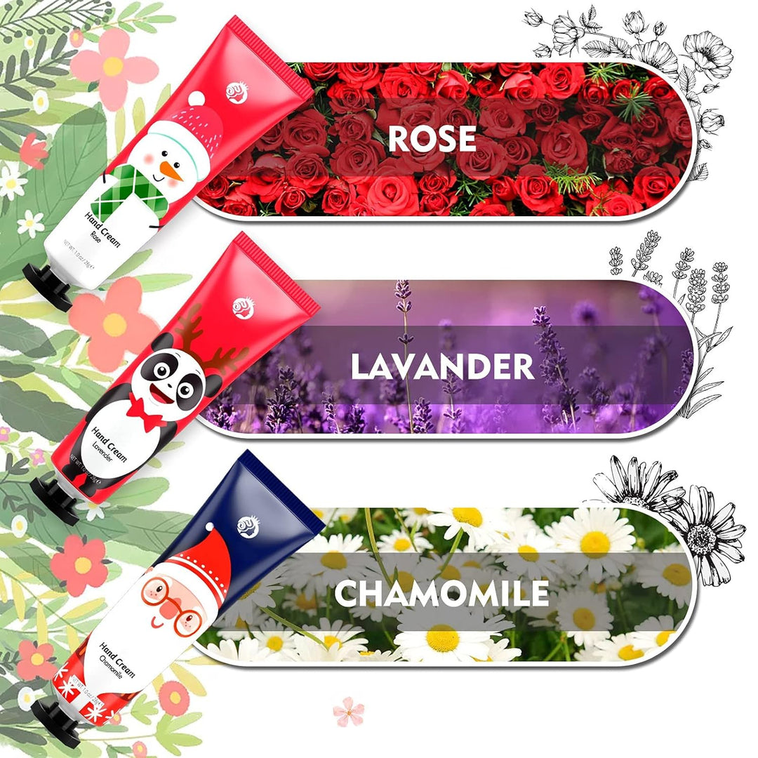 Handcreme Set,10pcs Mini Handcremes,Plant Fragrance Handpflegecreme für trockene,rissige Hände,Feuch