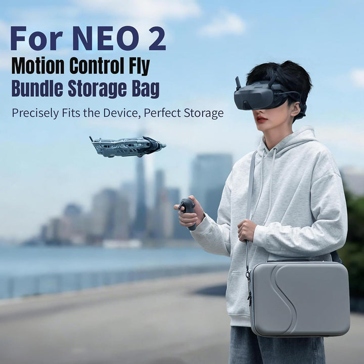 Tragetasche für DJI Neo 2 Motion Fly More Combo, PU Tragbare Reiseschutz Aufbewahrungsschutztasche S