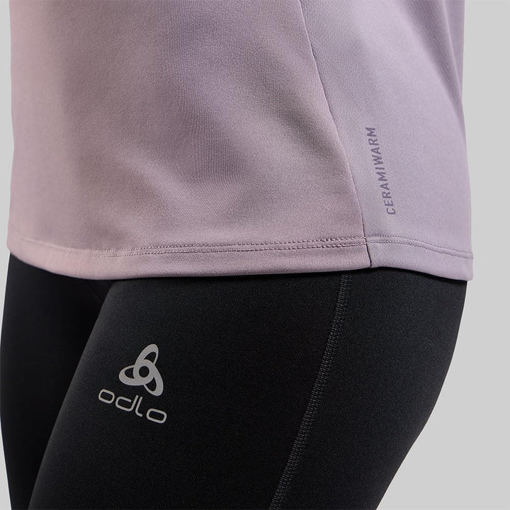 Odlo Damen Essential Ceramiwarm Half Zip Longsleeve Gray Ridge L, Gray Ridge L