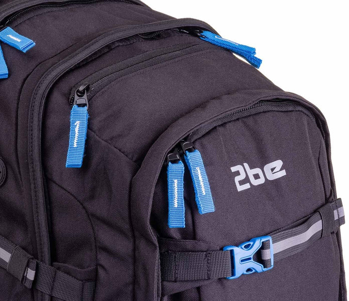 2be Schulrucksack 66320 Ergo School Backpack Black
