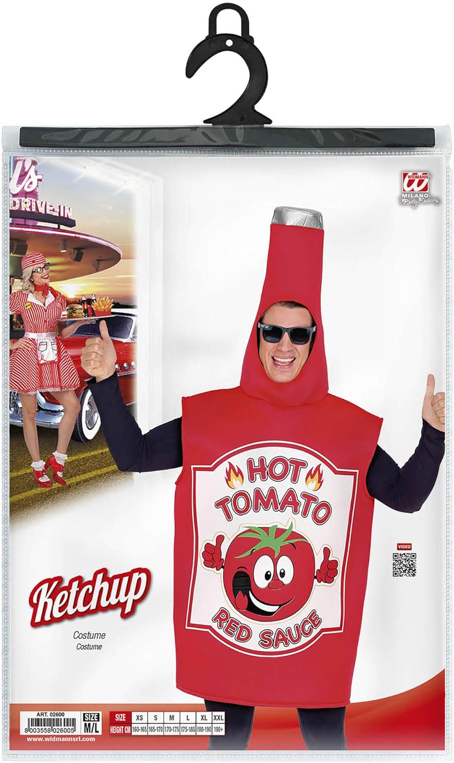 WIDMANN 02600 COSTUME KETCHUP ADULTO M/L