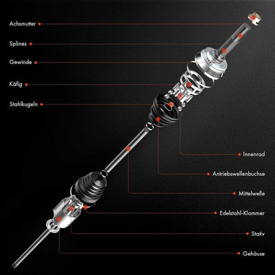 Frankberg Antriebswelle Vorderachse Rechts Kompatibel mit Talento 296 2017-2021 NV300 X82 2017-2021