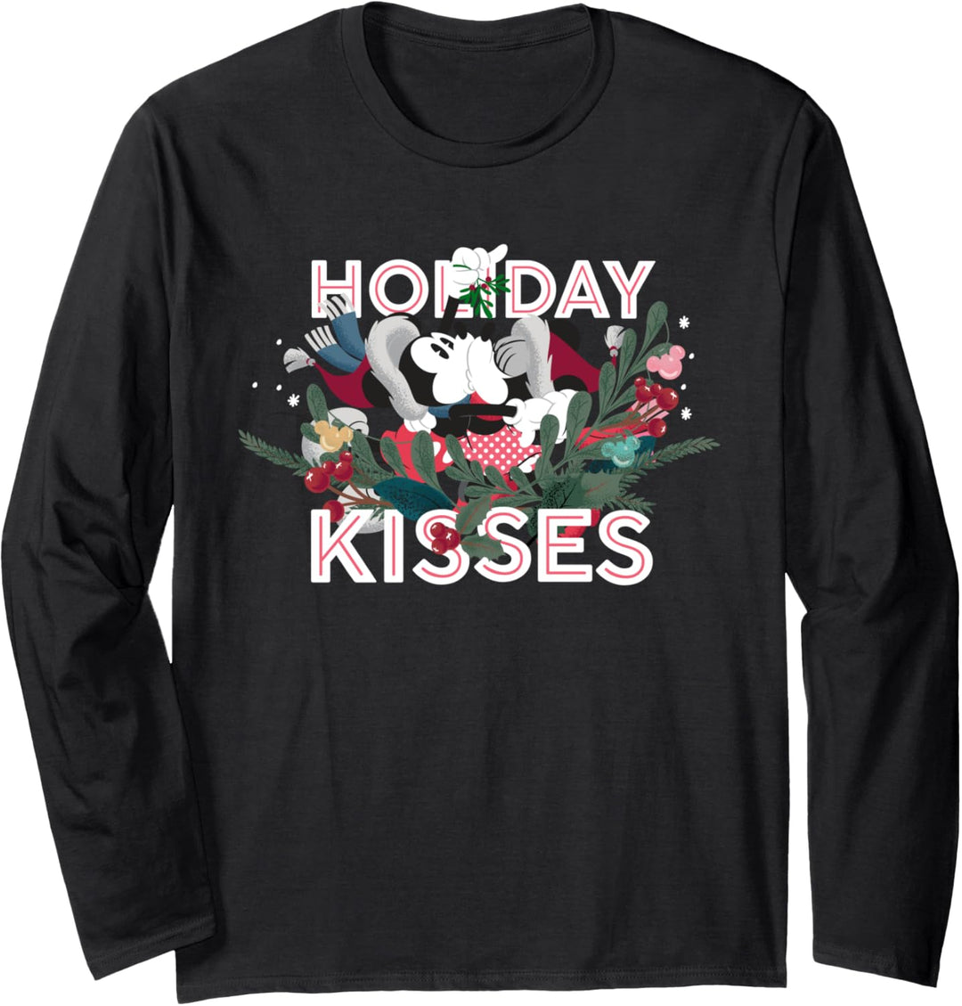 Disney Mickey and Minnie Mouse Holiday Kisses Langarmshirt