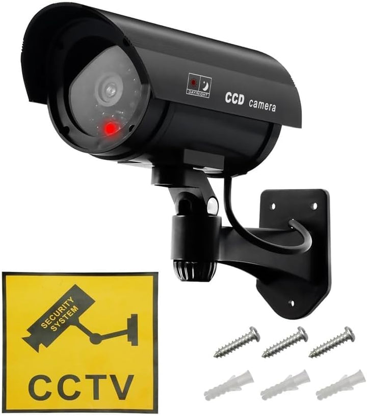 ERWEY Dummy Kamera Fake Überwachung Kamera CCTV mit Blinkendem LED Licht Sicherheitskamera - 4 Stück
