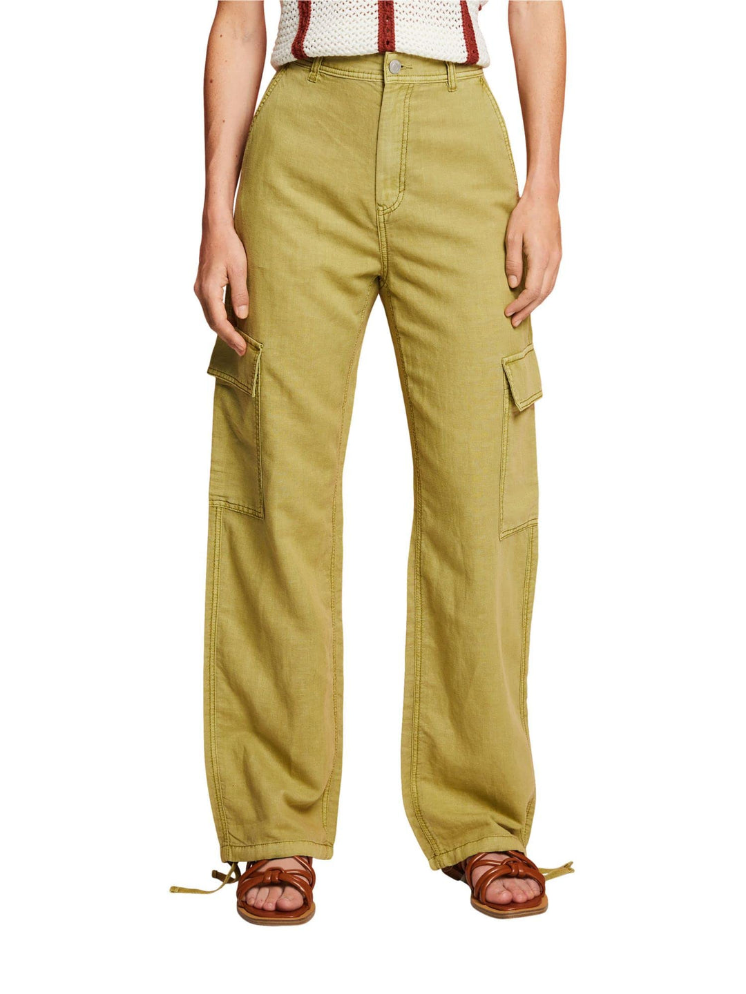 ESPRIT Damen Hose 42 325/Pistachio Green, 42 325/Pistachio Green