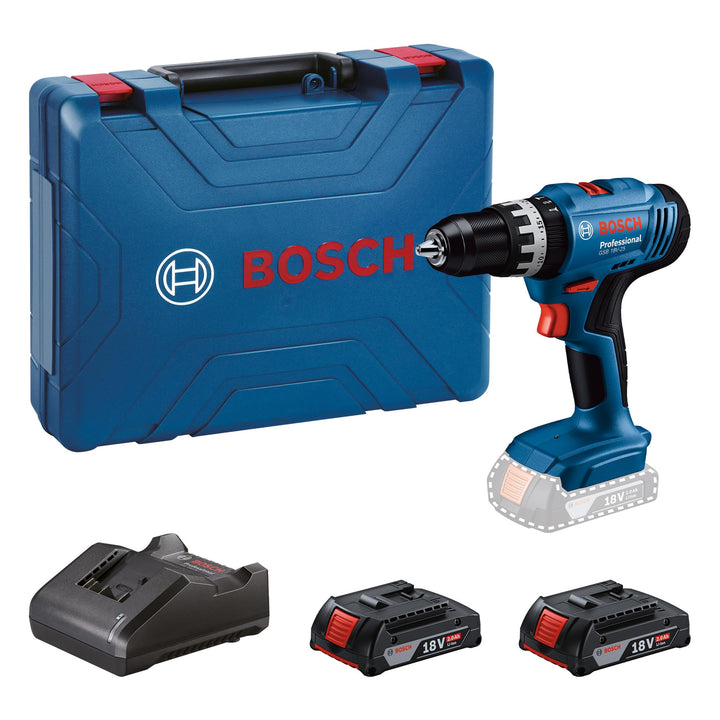 Bosch Professional 18V System Akku Schlagbohrschrauber GSB 18V-25 (max. Schrauben-Ø: 10 mm, inkl. 2x